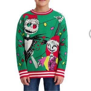 Disney Christmas ugly sweater holiday Nightmare Before Christmas youth L women S